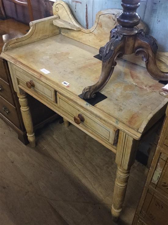 Decorative painted pine washstand